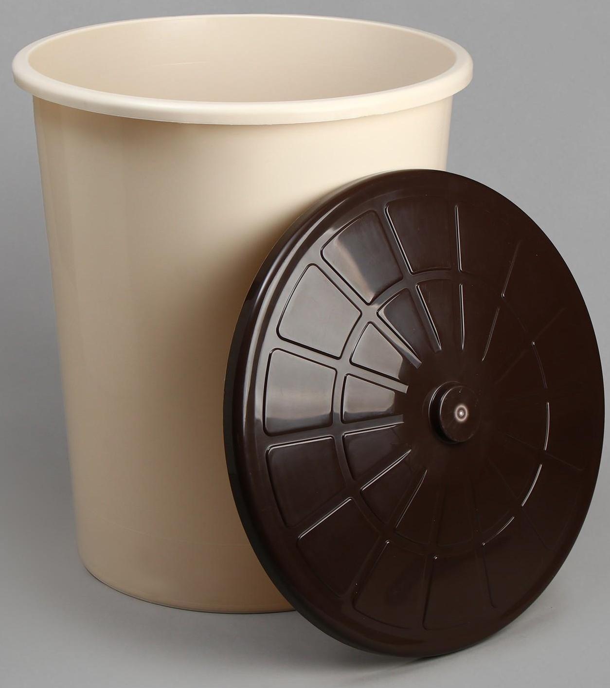 Бак пищевой, 100 л, с крышкой, бежевый