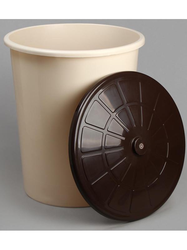 Бак пищевой, 100 л, с крышкой, бежевый