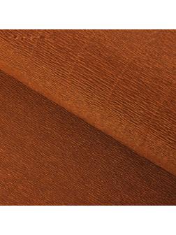 Бумага для упаковок и поделок, гофрированная, коричневая (какао), однотонная, двусторонняя, рулон 1 шт., 0,5 х 2,5 м