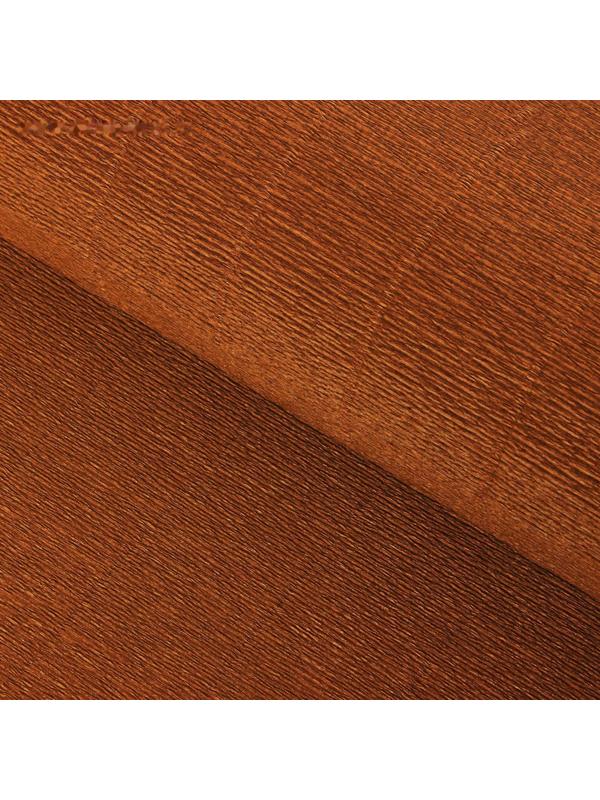 Бумага для упаковок и поделок, гофрированная, коричневая (какао), однотонная, двусторонняя, рулон 1 шт., 0,5 х 2,5 м