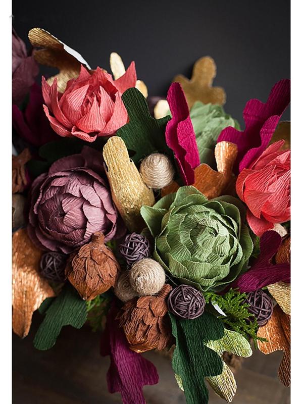 Бумага для упаковок и поделок, гофрированная, коричневая (какао), однотонная, двусторонняя, рулон 1 шт., 0,5 х 2,5 м