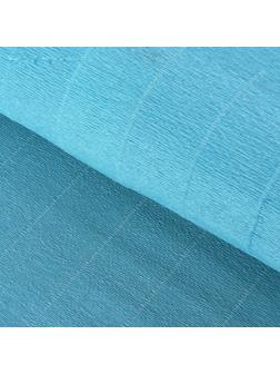 Бумага для упаковок и поделок, гофрированная, лазурь, голубая, однотонная, двусторонняя, рулон 1 шт., 0,5 х 2,5 м