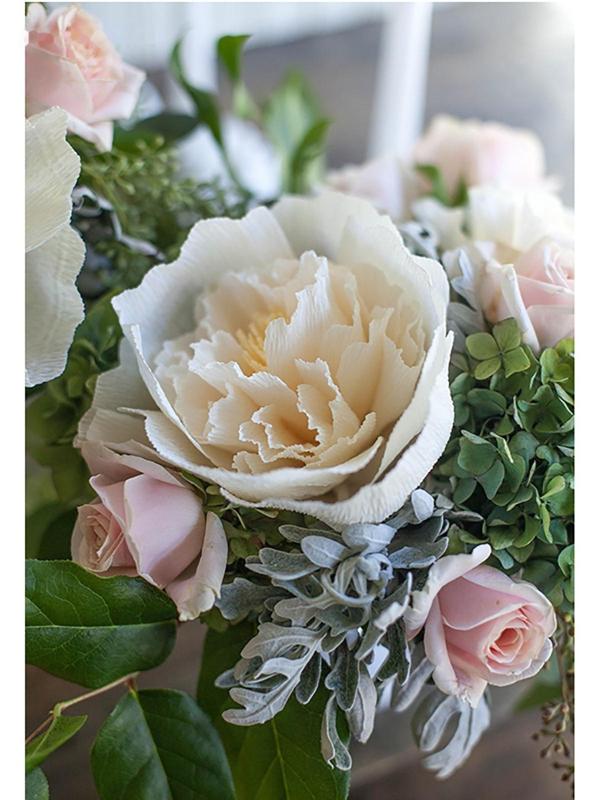 Бумага для упаковок и поделок, гофрированная, лазурь, голубая, однотонная, двусторонняя, рулон 1 шт., 0,5 х 2,5 м