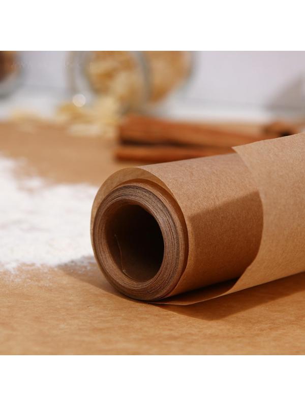 Пергамент силиконизированный, коричневый, жиростойкий, Чехия, 38 см х 8 м