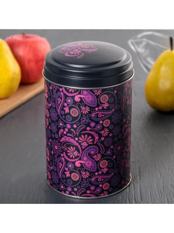 Банка для сыпучих продуктов «Бута», 1,1 л, 10×16 см, круглая, цвет чёрный