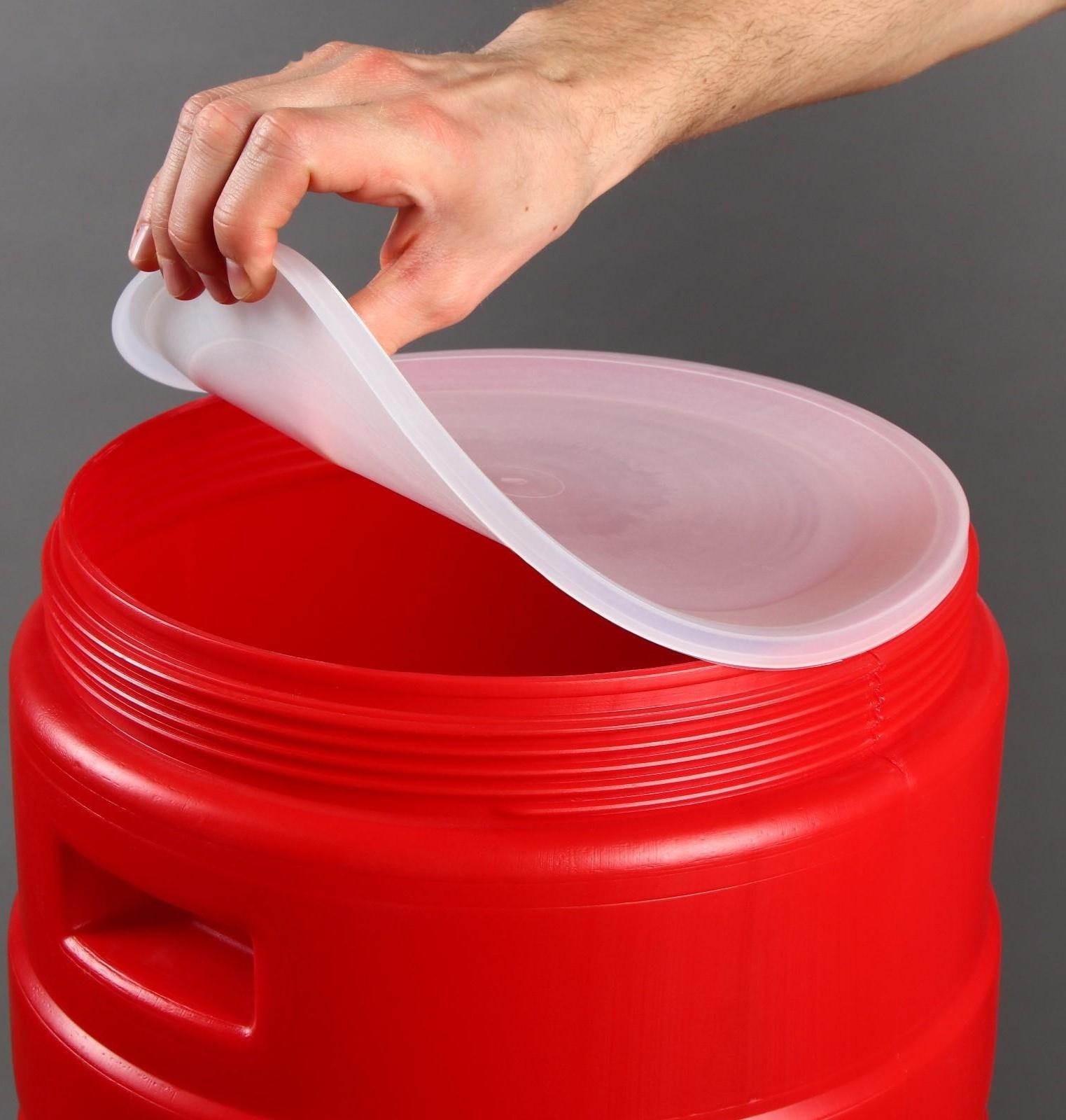 Бочка пищевая, 18 л, горловина 27 см, с крышкой, цвет МИКС