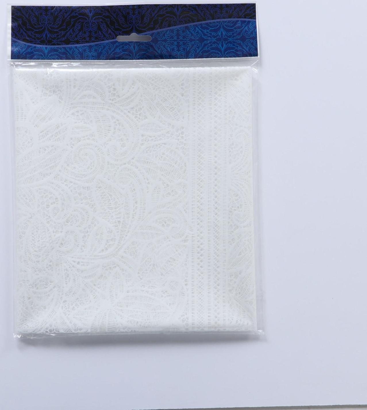 Скатерть без основы многоразовая «Ажур», 120×180 см, цвет прозрачный