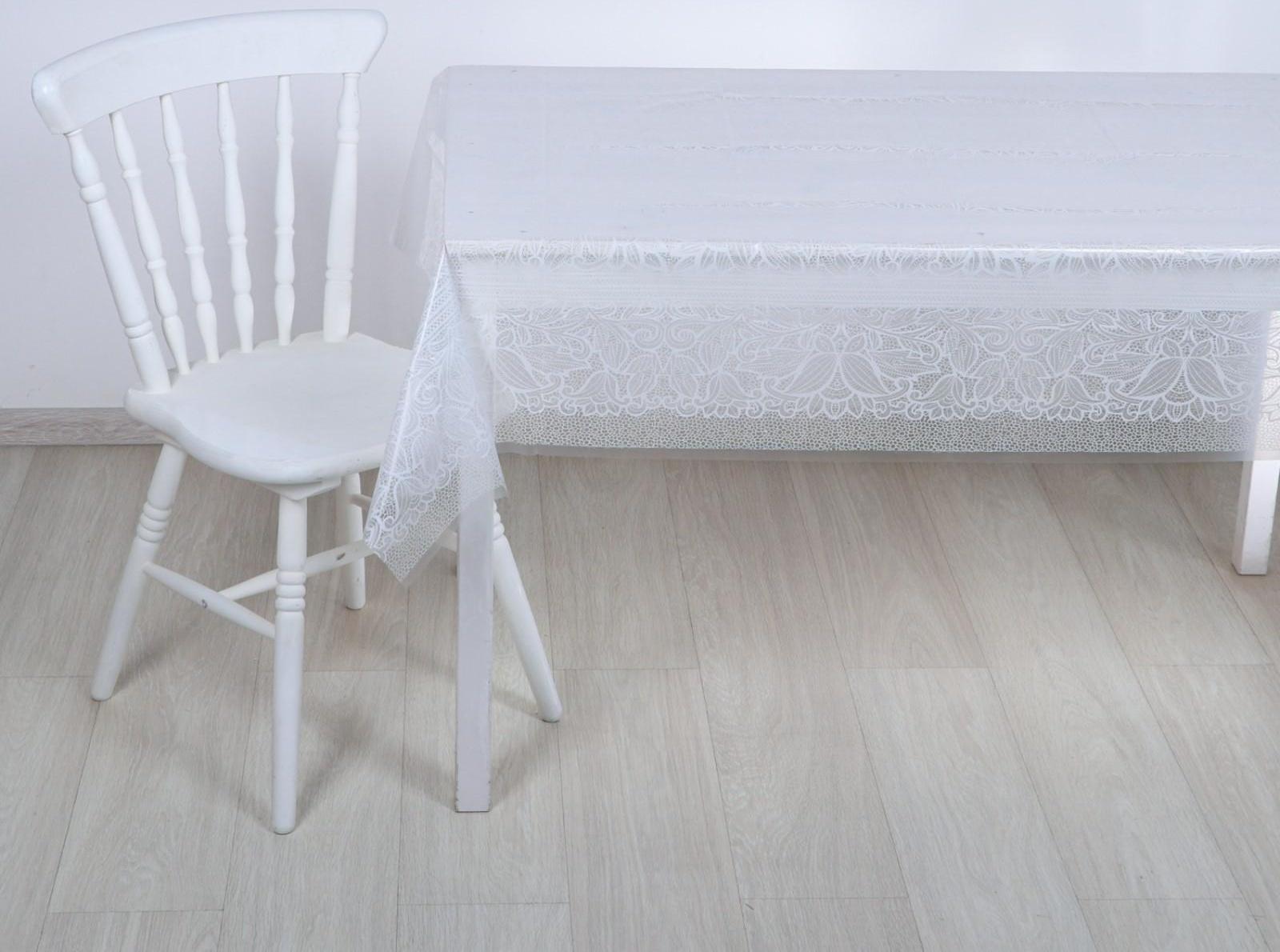 Скатерть без основы многоразовая «Ажур», 120×180 см, цвет прозрачный