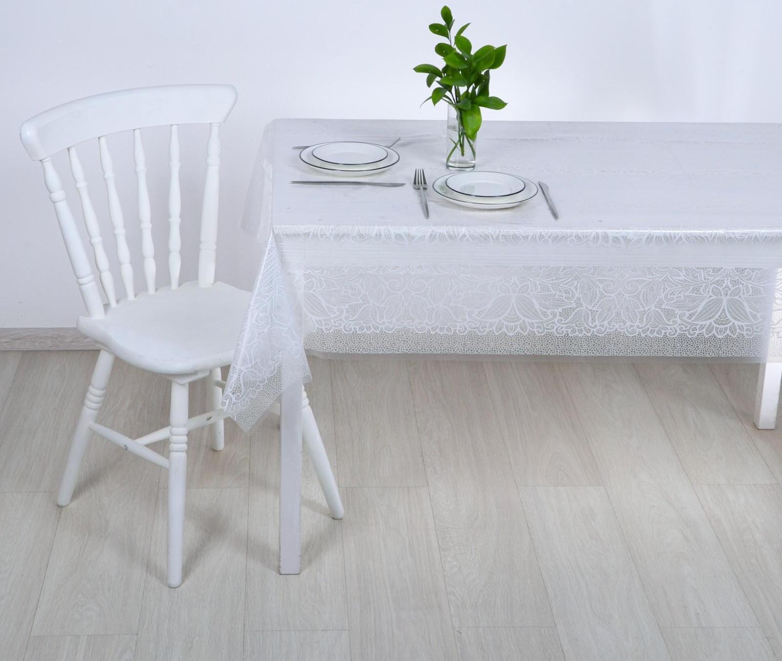 Скатерть без основы многоразовая «Ажур», 120×180 см, цвет прозрачный