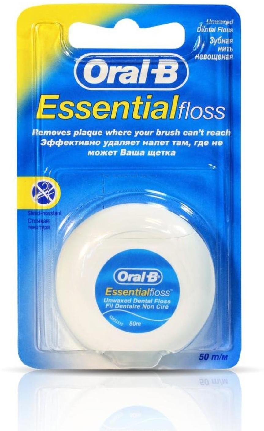 Зубная нить Oral-B Essential, невощеная, 50 м
