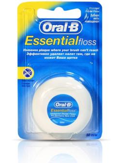 Зубная нить Oral-B Essential, невощеная, 50 м