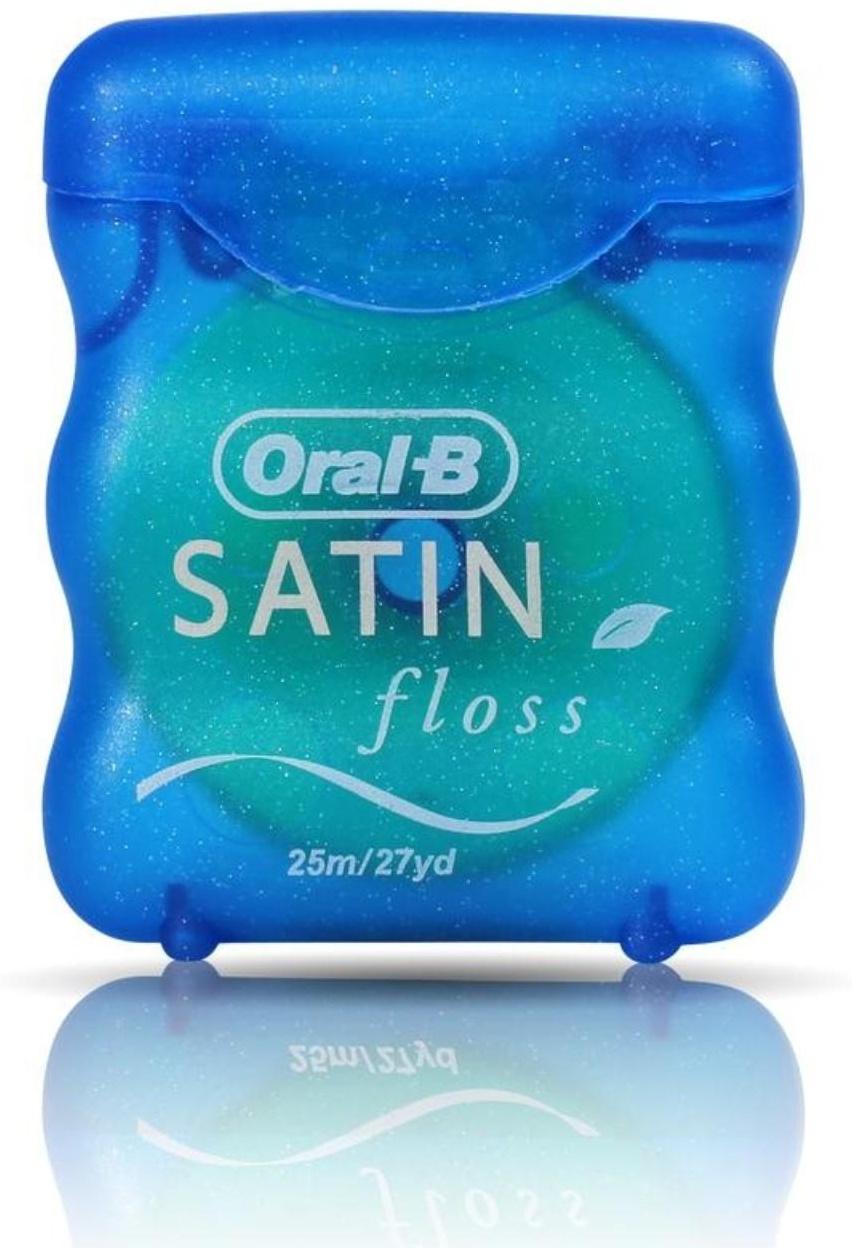 Зубная нить Oral-B Satin floss, с мятным вкусом, 25 м