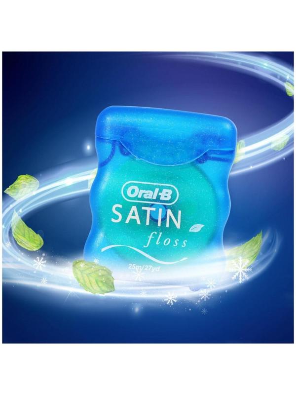 Зубная нить Oral-B Satin floss, с мятным вкусом, 25 м
