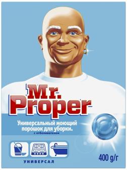 Средство для мытья полов Mr.Proper, универсальный, порошок с отбеливателем, 400 г