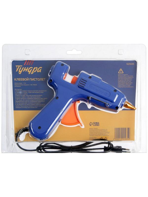 Клеевой пистолет ТУНДРА, переключатель мощности 60/100 Вт, 220 В, антикапля, 11 мм