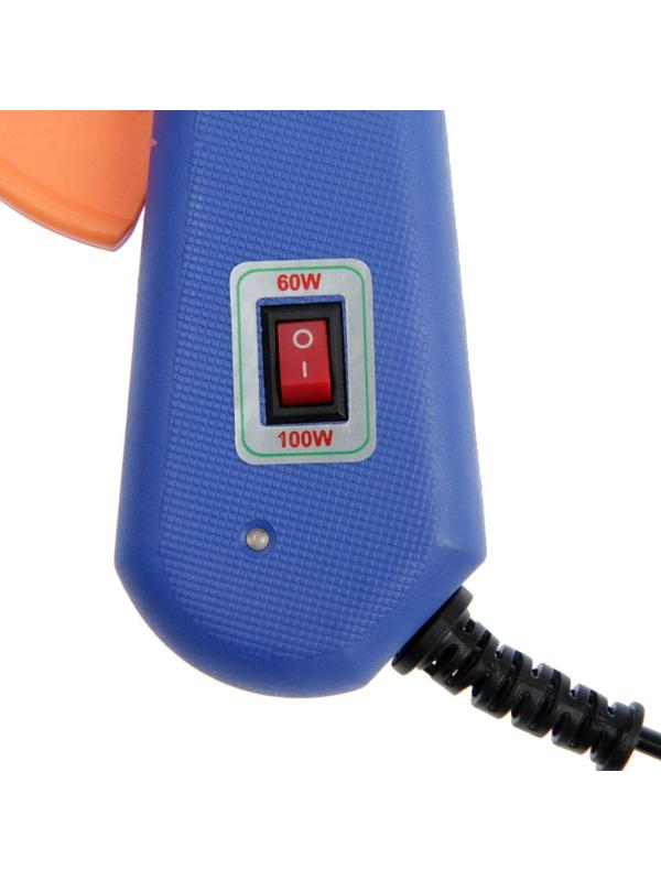 Клеевой пистолет ТУНДРА, переключатель мощности 60/100 Вт, 220 В, антикапля, 11 мм