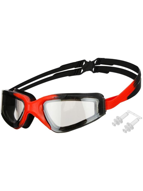 Очки для плавания взрослые + беруши, цвета микс