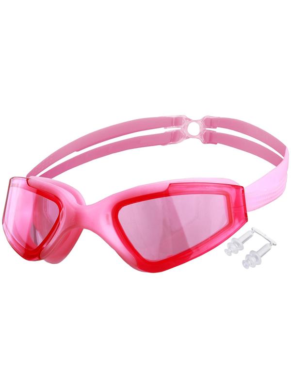 Очки для плавания взрослые + беруши, цвета микс