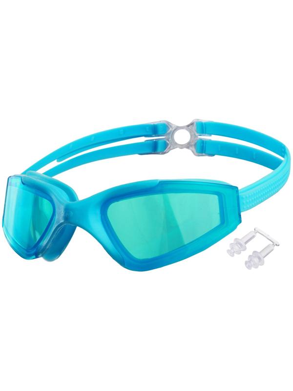 Очки для плавания взрослые + беруши, цвета микс