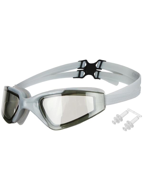 Очки для плавания взрослые + беруши, цвета микс