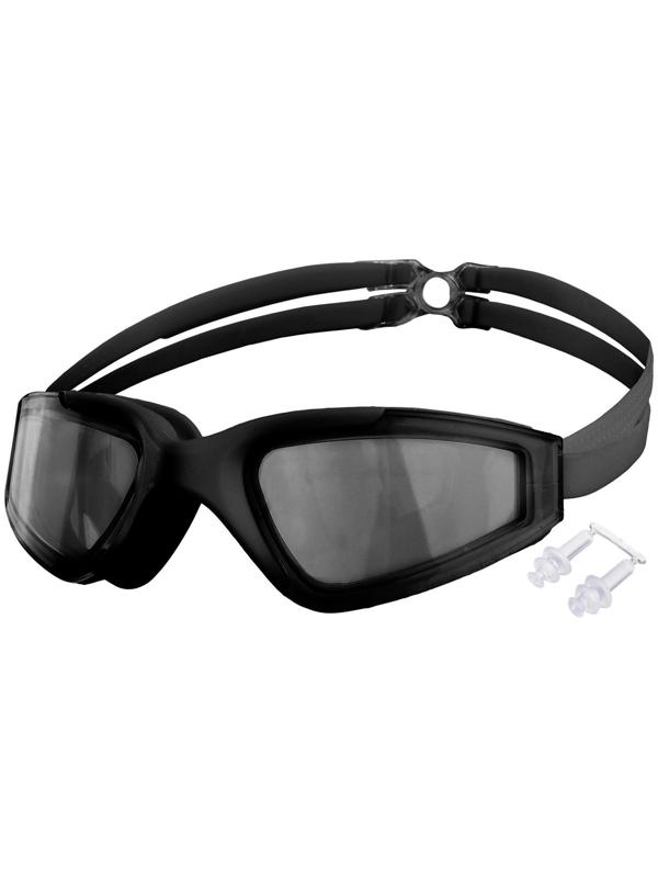 Очки для плавания взрослые + беруши, цвета микс