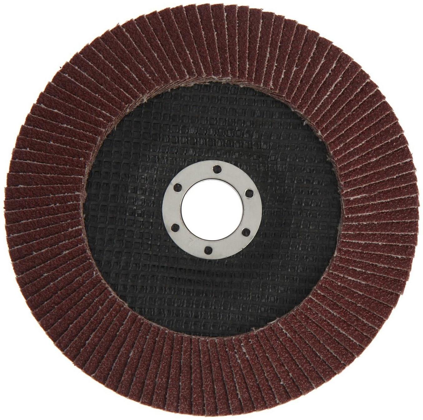 Круг лепестковый торцевой ТУНДРА, 150 х 22 мм, Р80