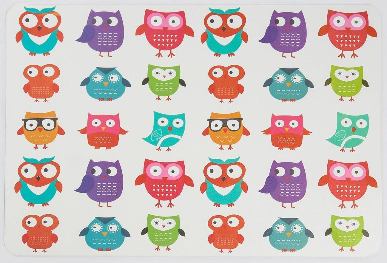 Салфетка сервировочная на стол «Совы», 42×27 см