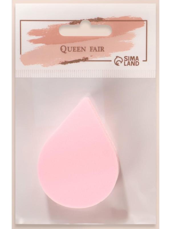 Спонж для нанесения косметики «Плоская капля», 6 × 4,5 см, цвет МИКС