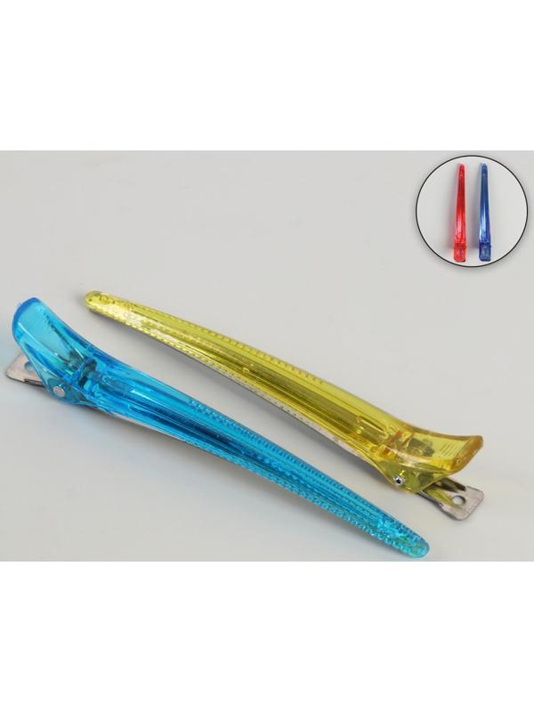 Набор зажимов для волос, 11,5 см, 2 шт, цвет МИКС