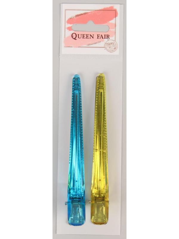 Набор зажимов для волос, 11,5 см, 2 шт, цвет МИКС