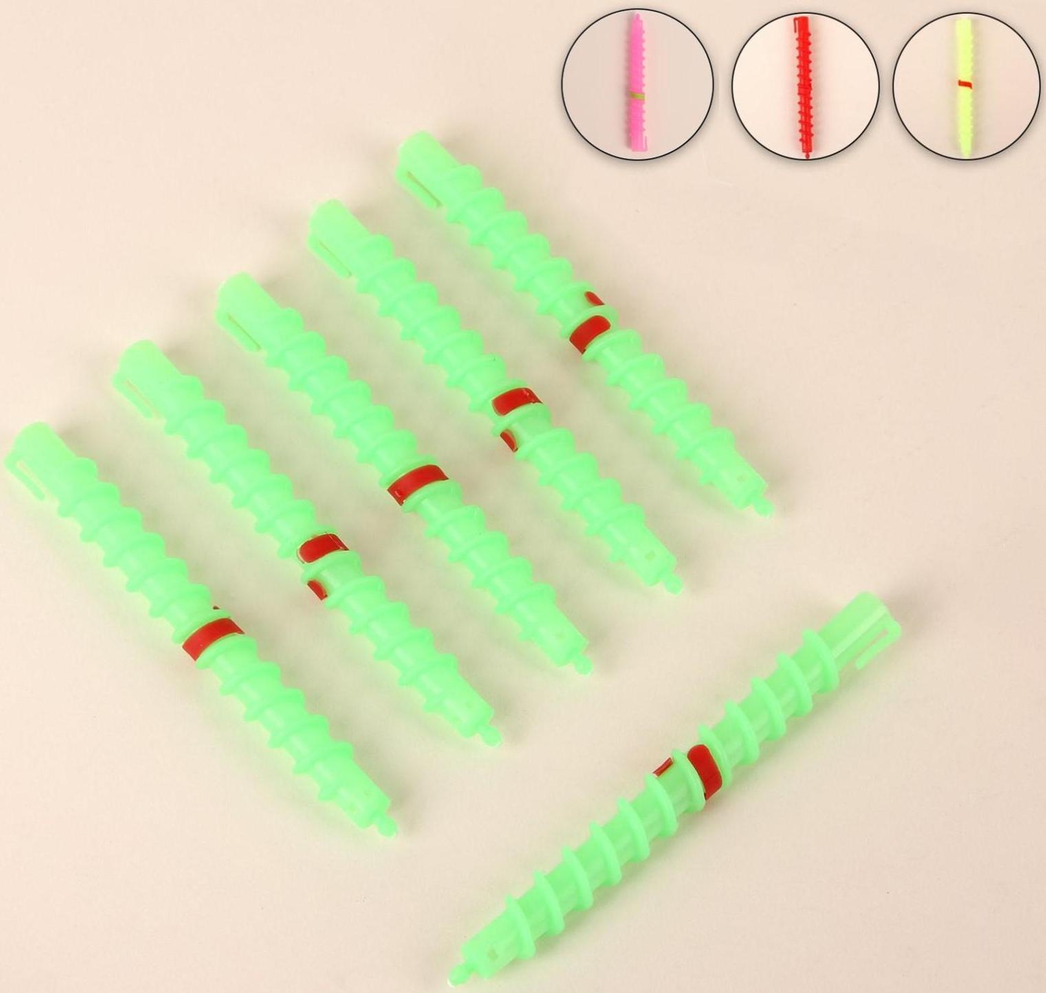 Бигуди «Спирали», с зажимом, d = 1,5 см, 15 см, 6 шт, цвет МИКС