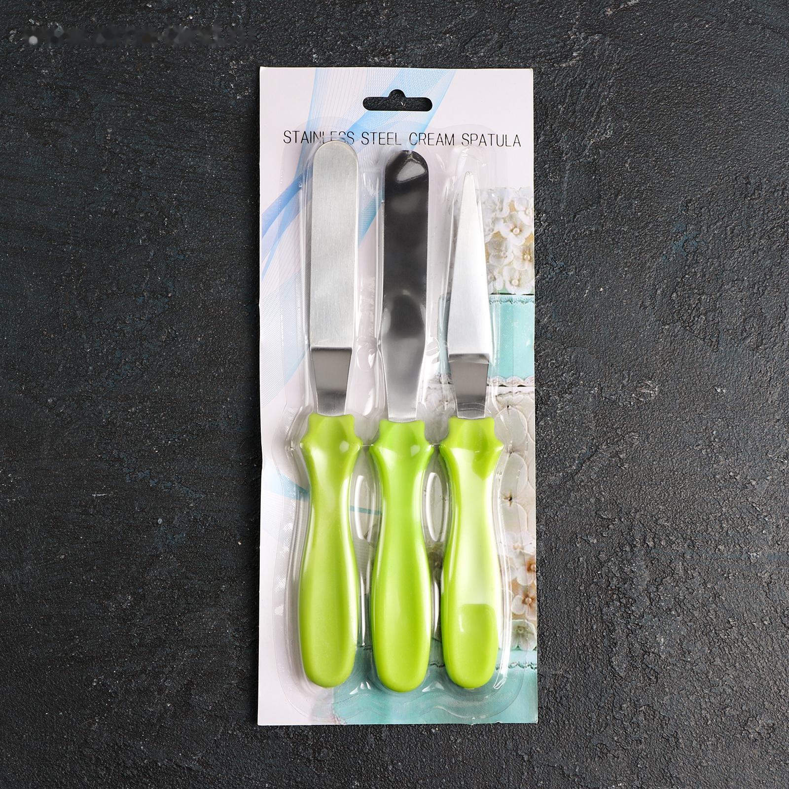 Набор лопаток кондитерских «Ночь», 3 шт, цвет МИКС