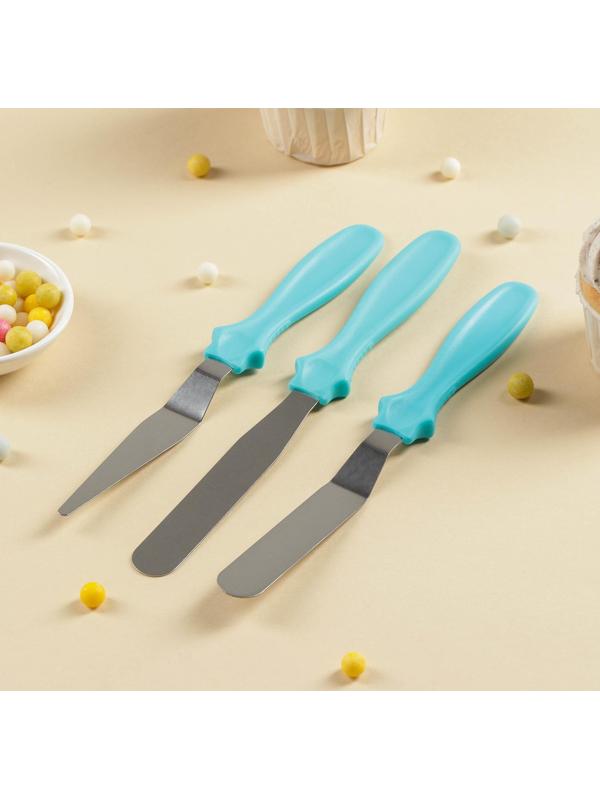 Набор лопаток кондитерских «Ночь», 3 шт, цвет МИКС