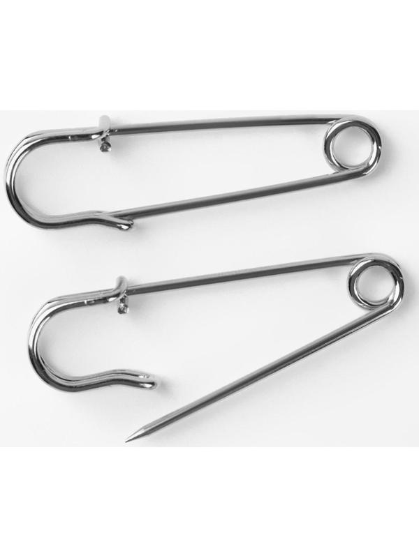 Булавка шляпная, 45 × 10 мм, 10 шт, цвет серебряный