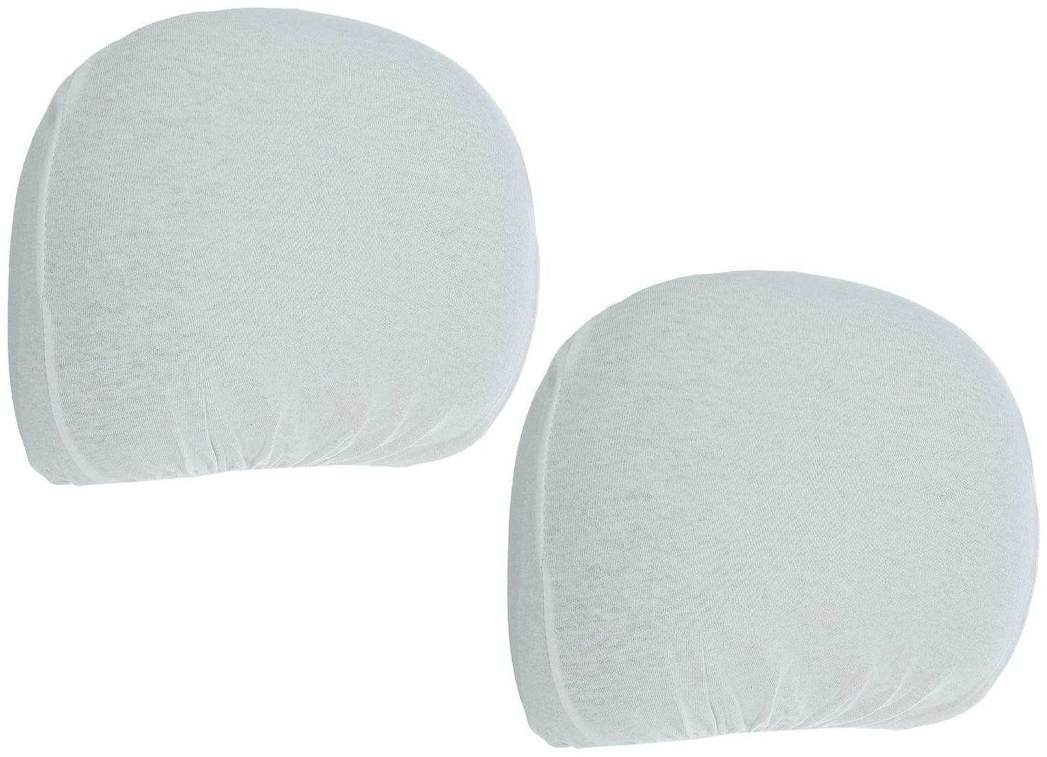 Чехлы на подголовник, белые, набор 2 шт