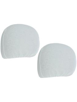 Чехлы на подголовник, белые, набор 2 шт