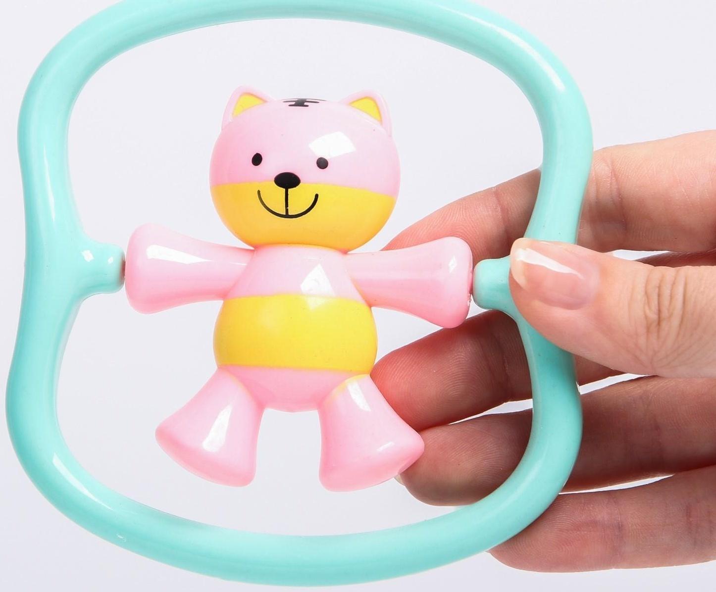 Погремушка «Котик», цвет МИКС