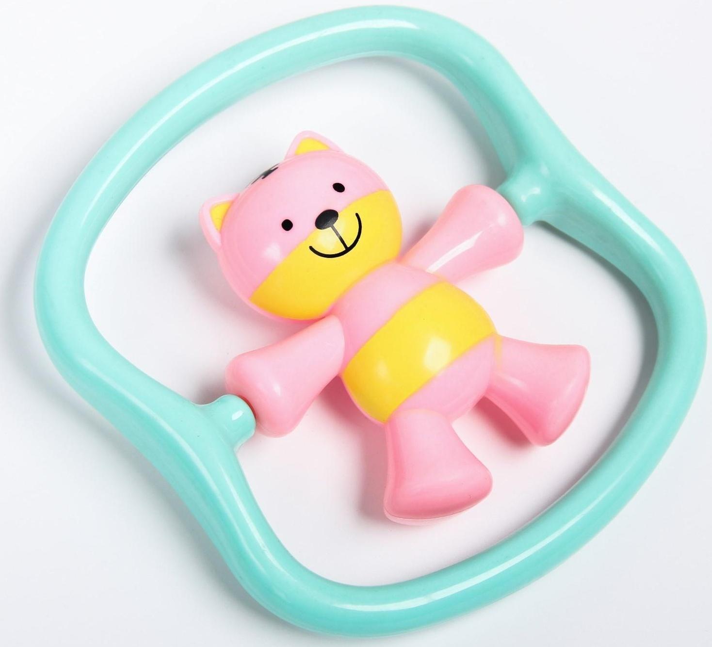 Погремушка «Котик», цвет МИКС