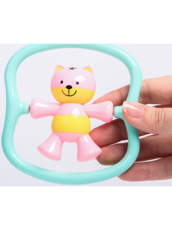 Погремушка «Котик», цвет МИКС