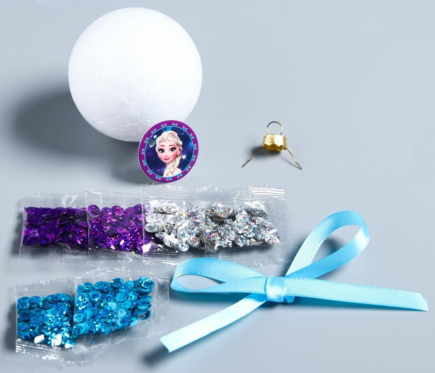 Новогодний ёлочный шар для декорирования, Холодное сердце