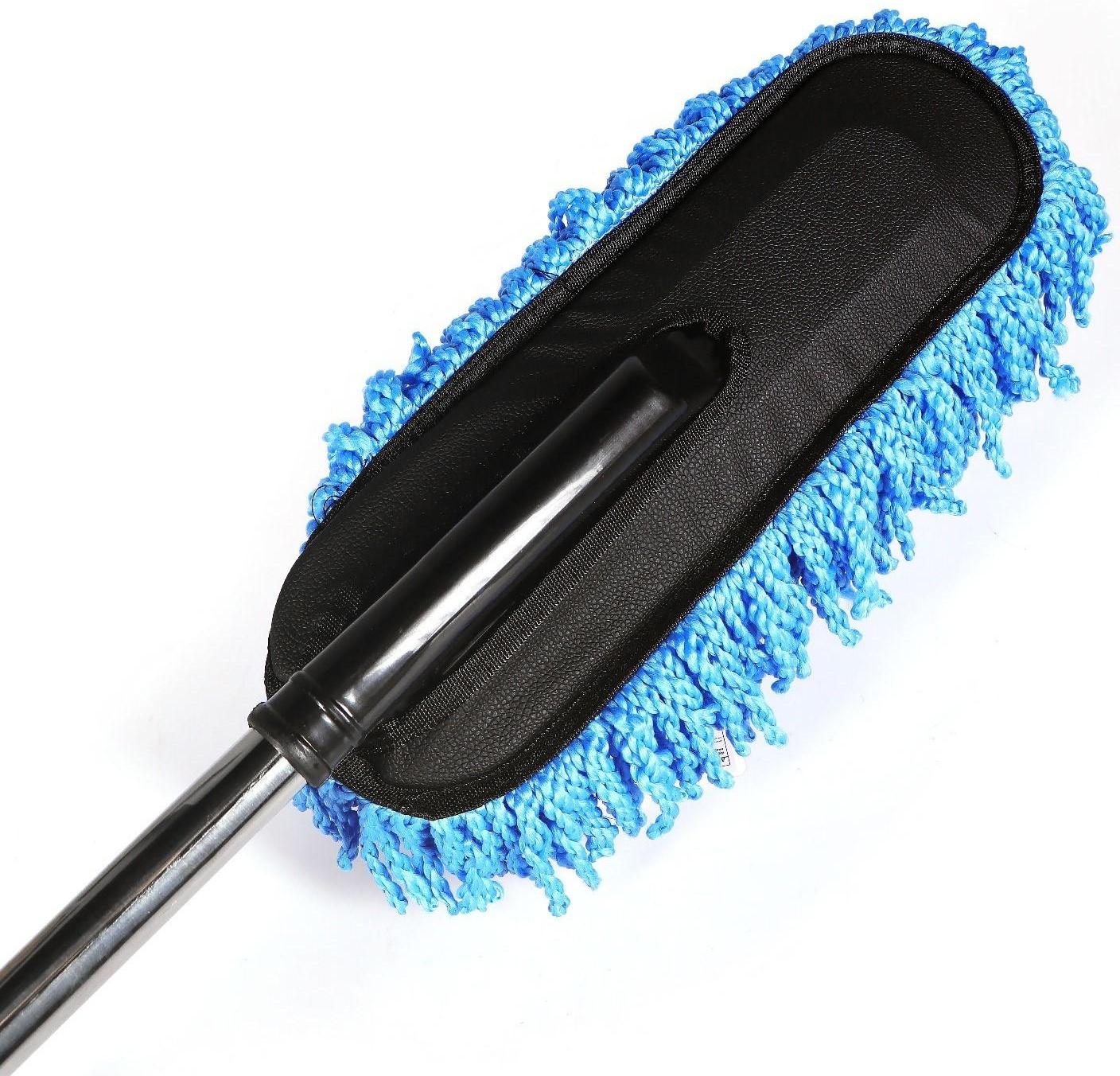 Щётка TORSO для удаления пыли, 72 см, микрофибра, телескопическая ручка, синяя