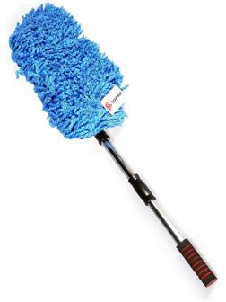 Щётка TORSO для удаления пыли, 72 см, микрофибра, телескопическая ручка, синяя