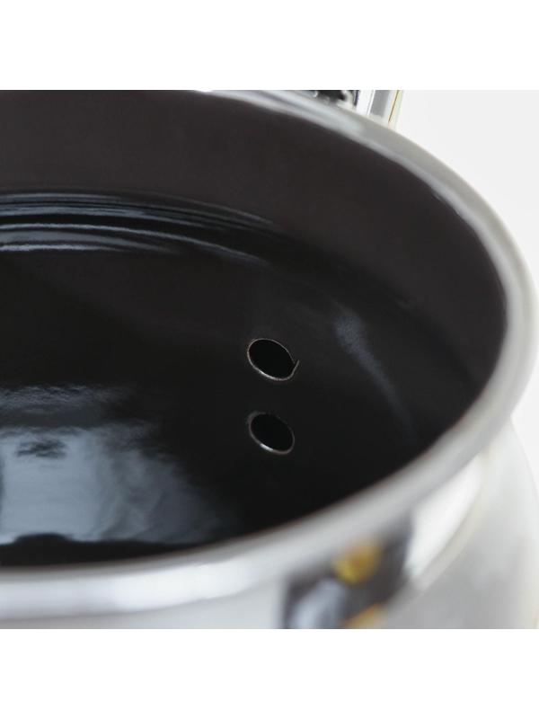 Чайник, 3,5 л, эмалированная крышка, индукция, цвет чёрный, рисунок МИКС