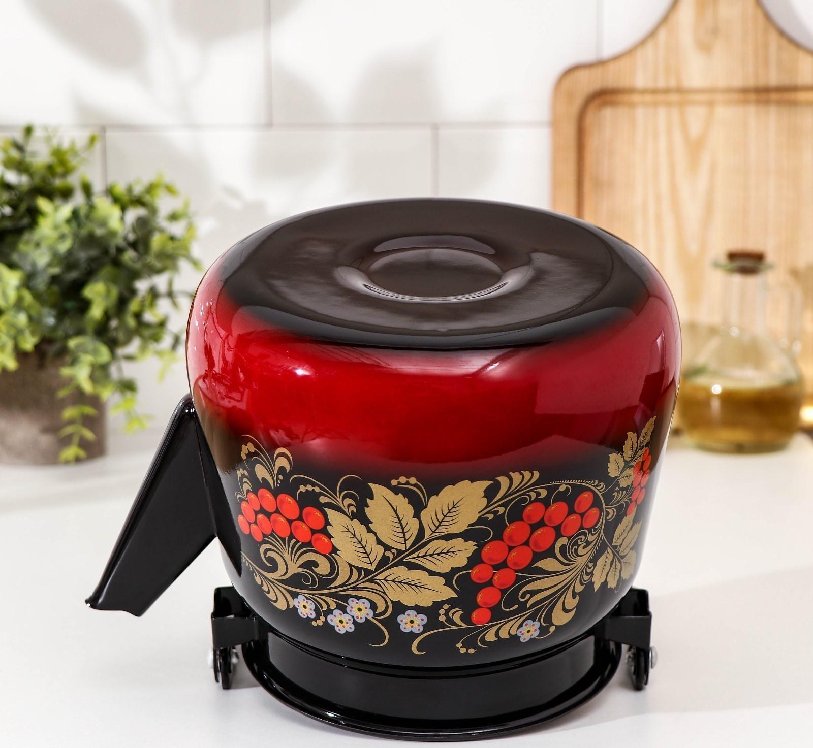 Чайник «Рябинка», 3,5 л, индукция, цвет красно-чёрный МИКС