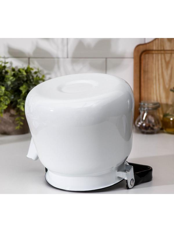 Чайник, 3,5 л, без деколи, эмалированная крышка, индукция, цвет белый