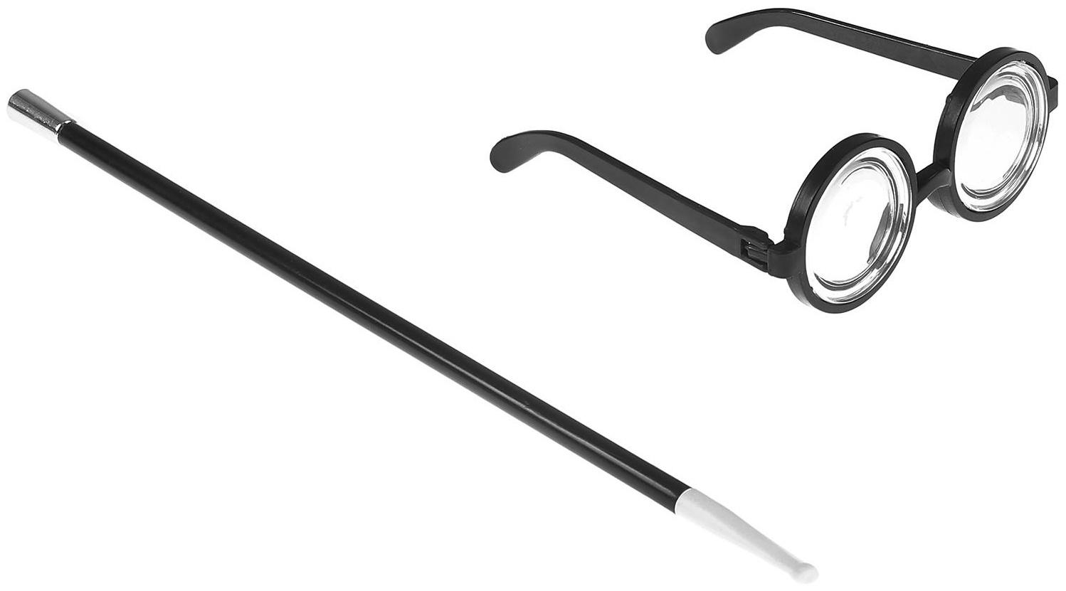 Карнавальный набор, 2 предмета: мундштук, очки