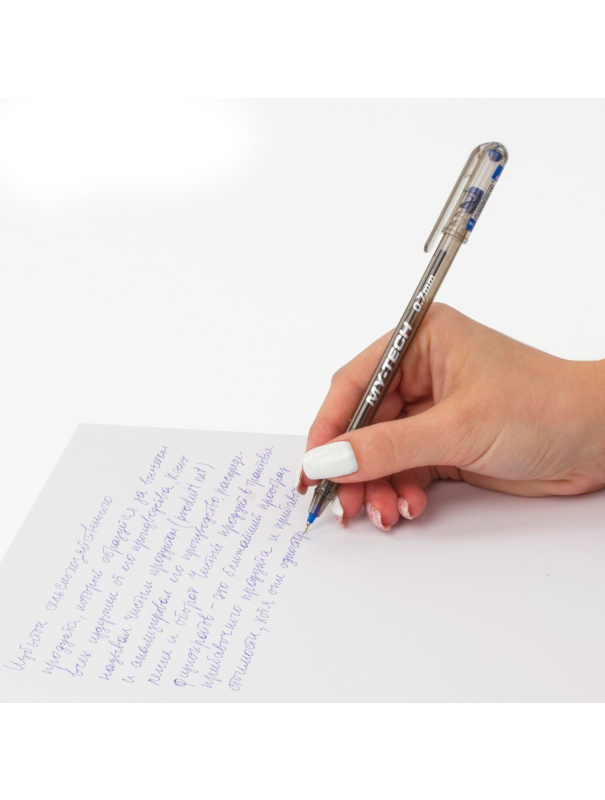 Ручка шариковая масляная Pensan «My-Tech» 0.7 мм, чернила синий / 25 шт.