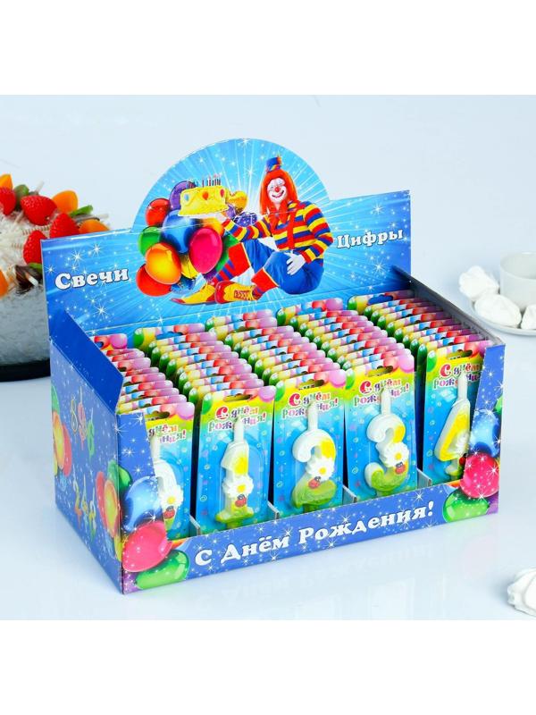 Шоу-бокс со свечами для торта цифры 