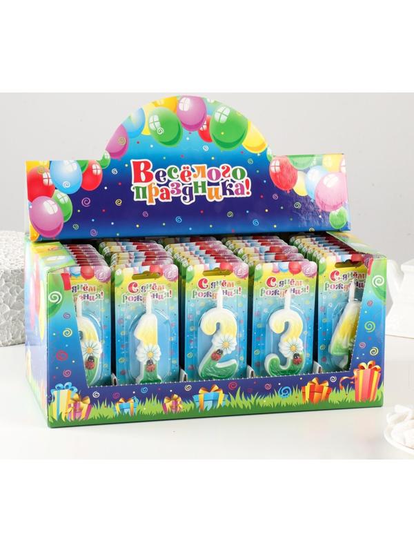 Шоу-бокс со свечами для торта цифры 