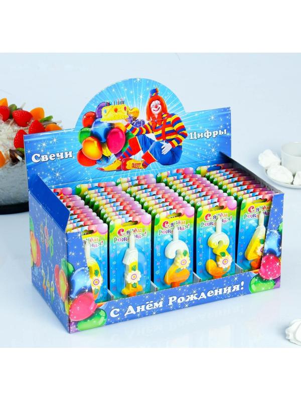Шоу-бокс со свечами для торта цифры 